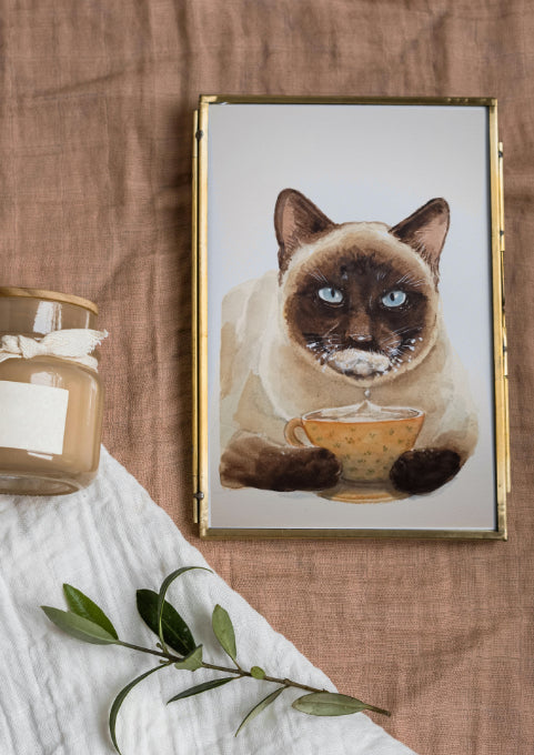 Cattuccino | Watercolor illustration | DIN A4