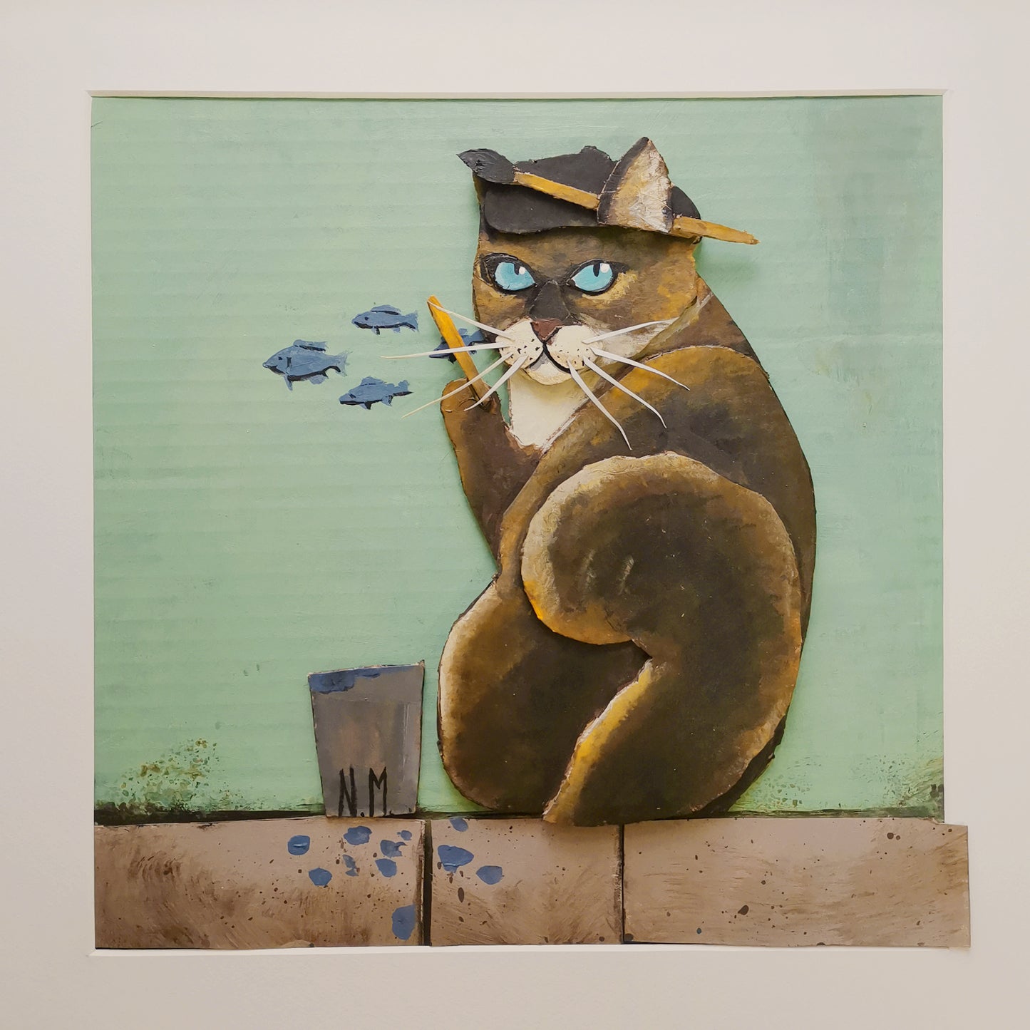 The Artist Cat | Papercraft Cats | Original
