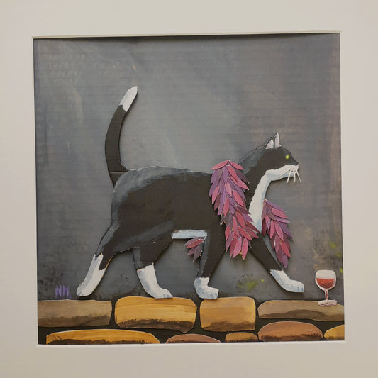 Die Katze mit der Stola | Papercraft Cats | Original