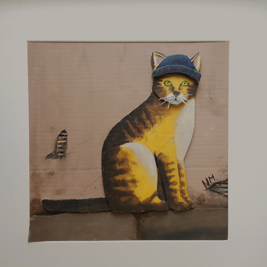 Die Katze mit der blauen Mütze | Papercraft Cats | Original