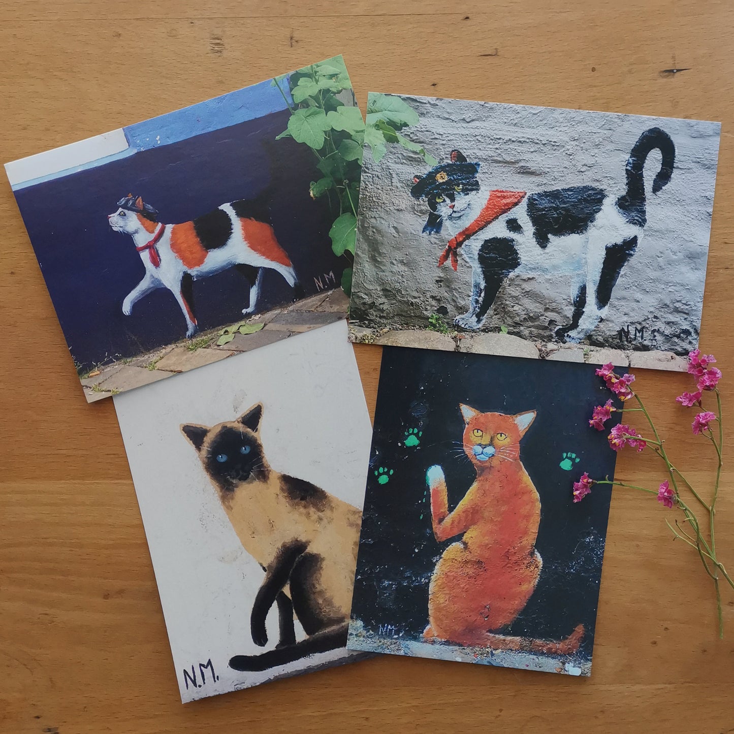 The Street Art Cats | Flensburg Norderstraße | Post Cats Set No. 4