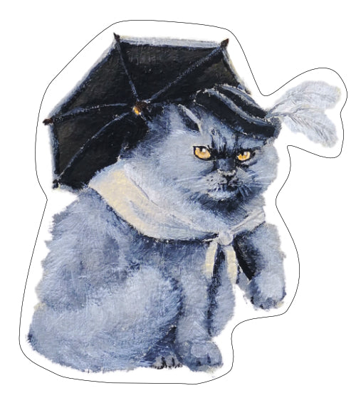 Sticker | Petuh-Tanten Katze | 8,5 x 7,5 cm |Streetart Norderstraße Flensburg
