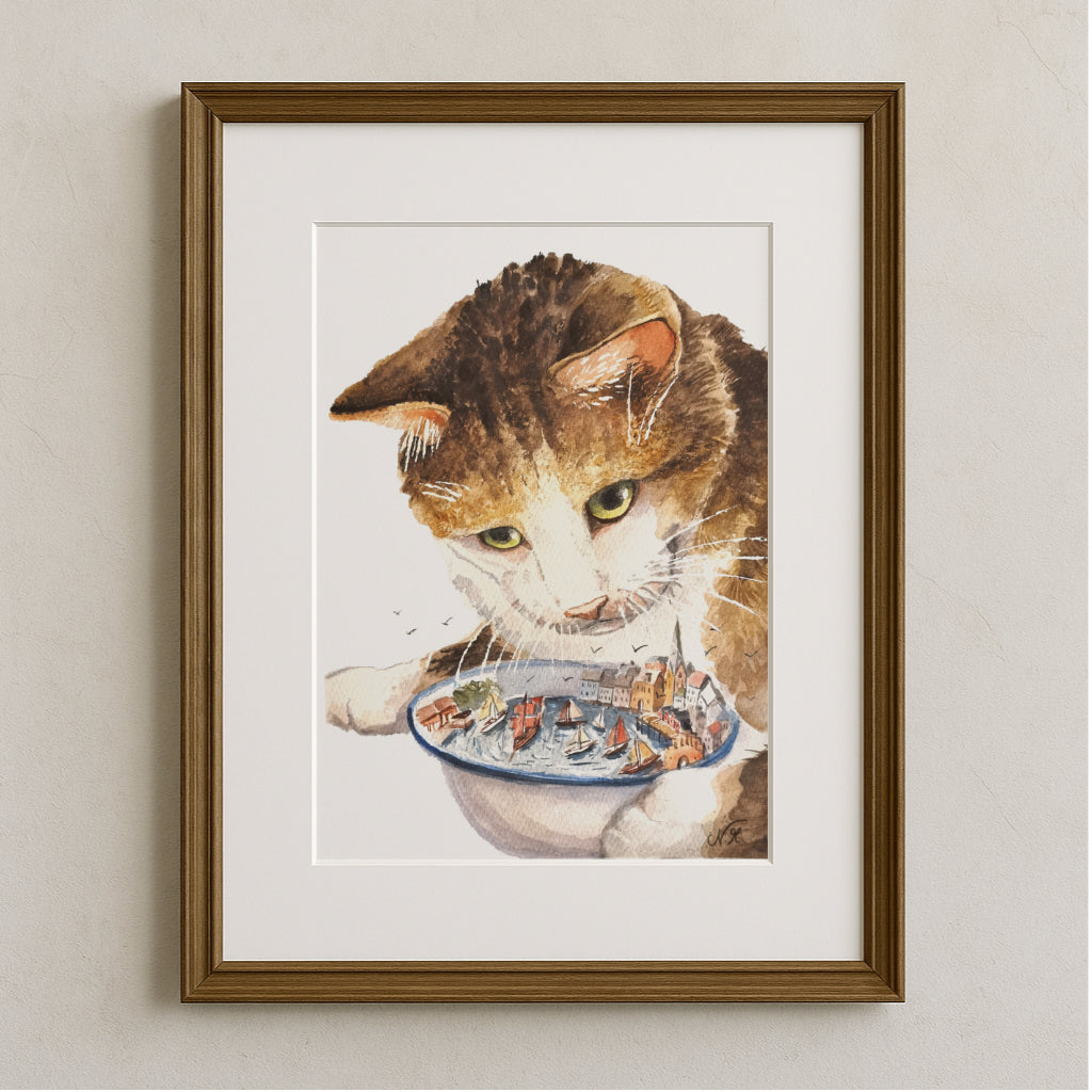 Flensburg Harbor Soup | Art Print with Mount | DIN A4
