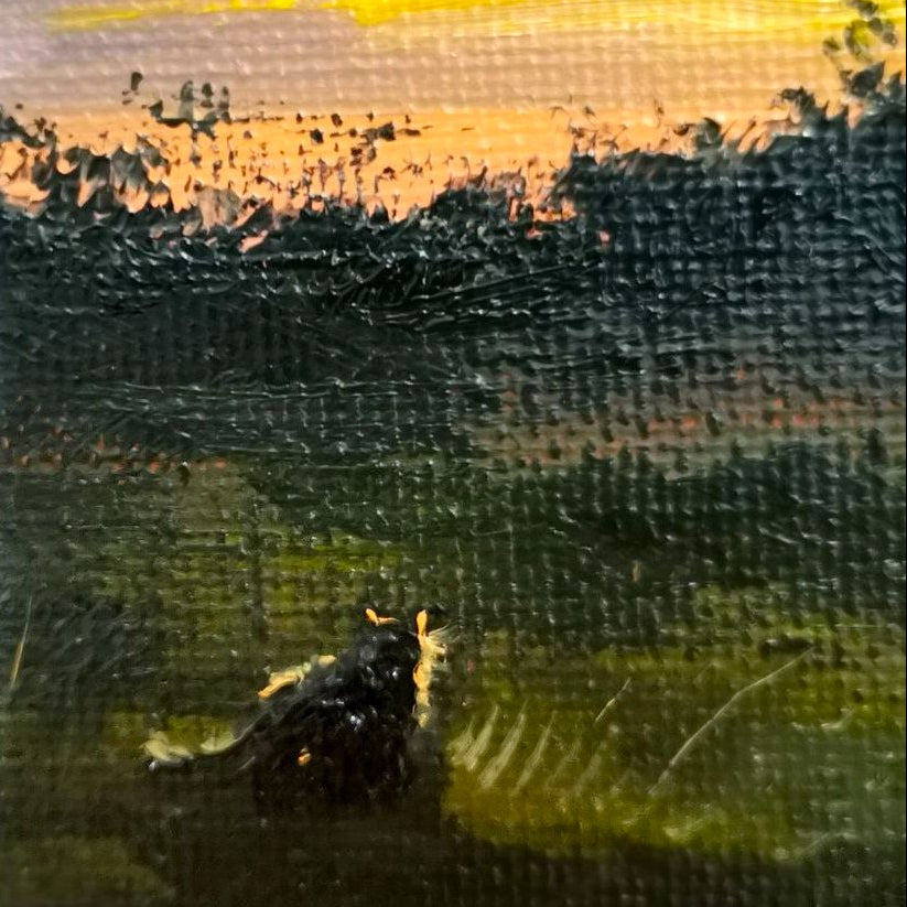 Ölmalerei - Almost Night - 10x10 cm