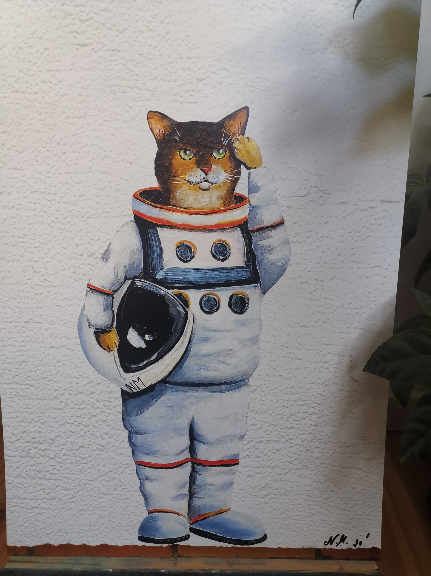 Astronauten Katze | Kunstdruck | Streetart Bild | 30 x40 cm