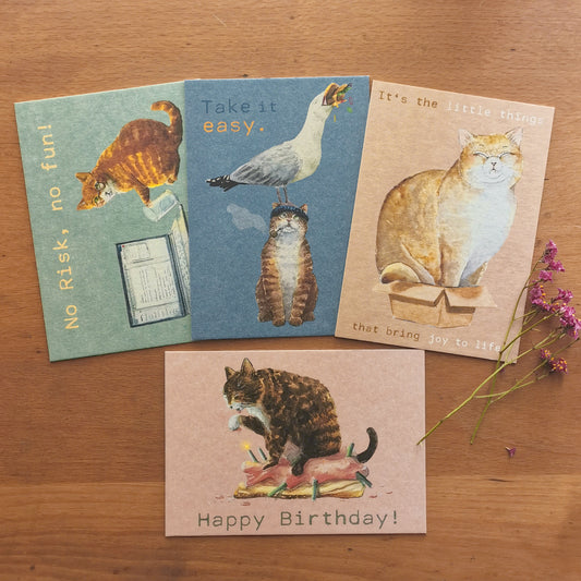 Cat Club | PaperyCats | Postcard Set