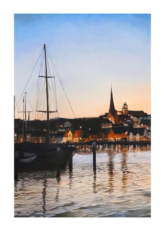 "Flensburg Harbor" | Art print 50x70 cm | Limited edition