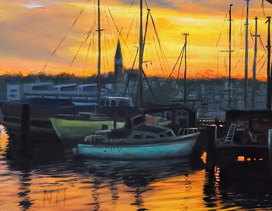 Flensburger Museumswerft - Ölgemälde 80x100 cm