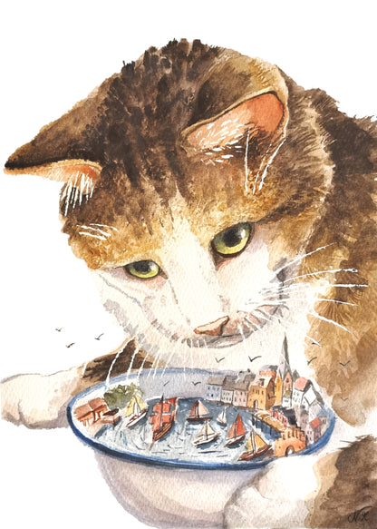 Flensburg Harbor Soup | Art Print with Mount | DIN A4