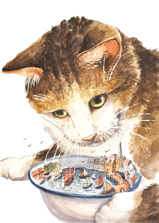 Flensburg Harbor Soup | Art Print with Mount | DIN A4
