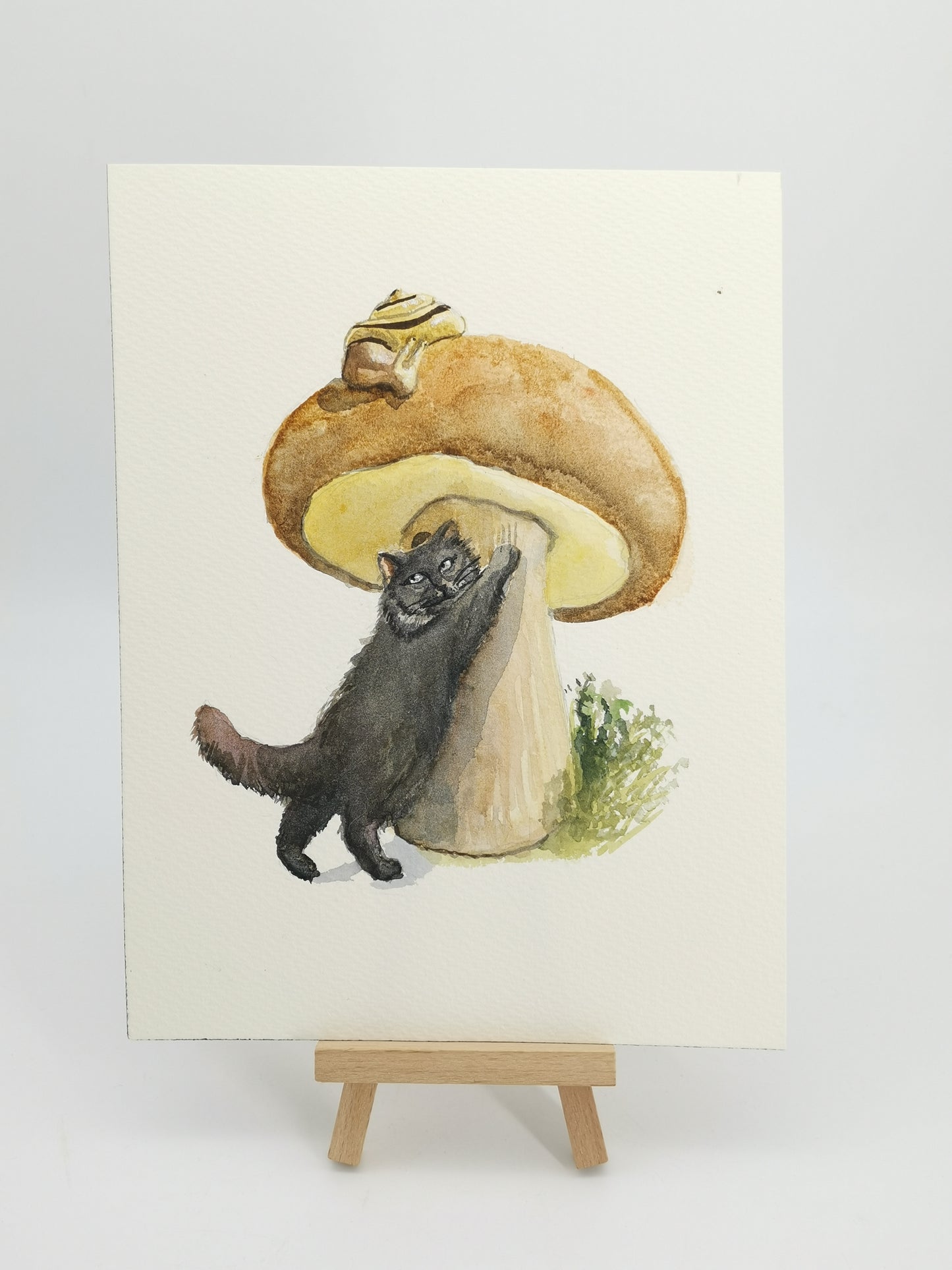 Feline Fungi | Watercolor Painting | DIN A5