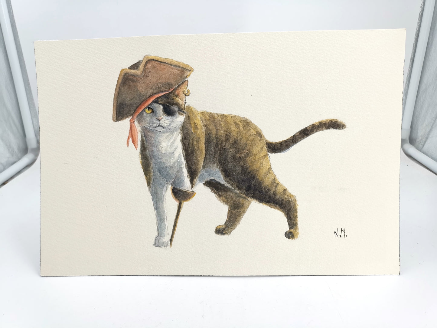 Der Piratenkater | Aquarell Malerei | DIN A4