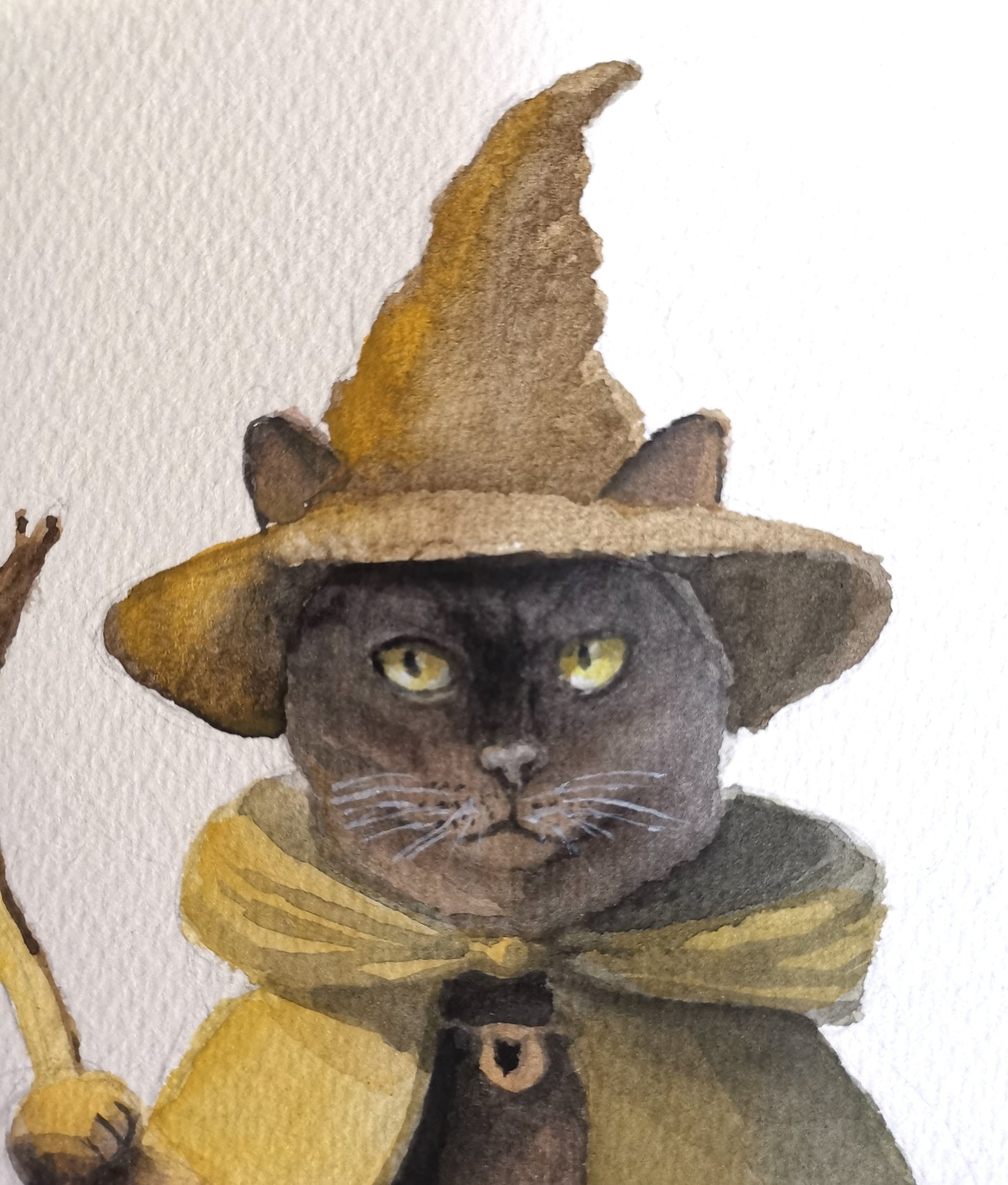 Kater Merlin - Der Magier | Aquarell Malerei | DIN A4