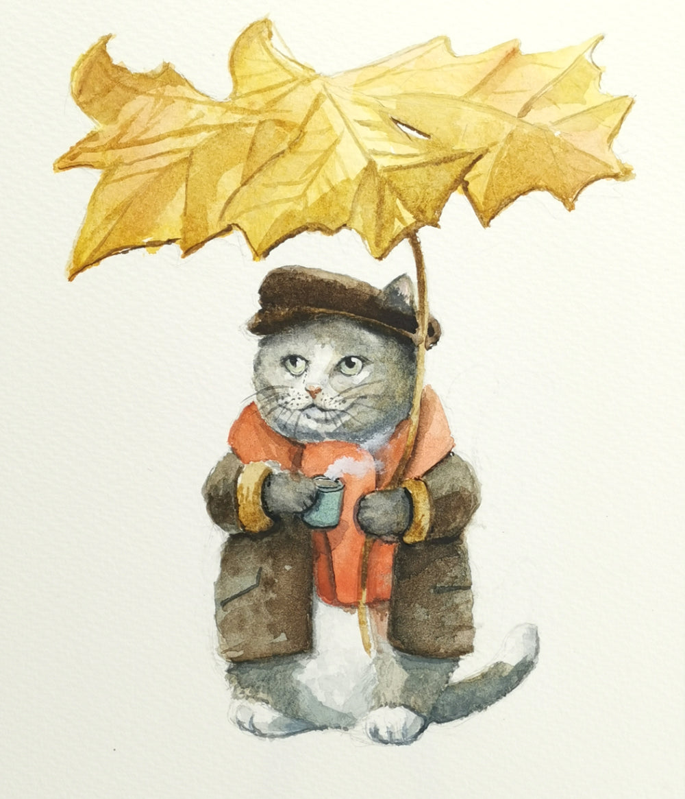 Kater Piet | Aquarell Malerei | 15x20 cm