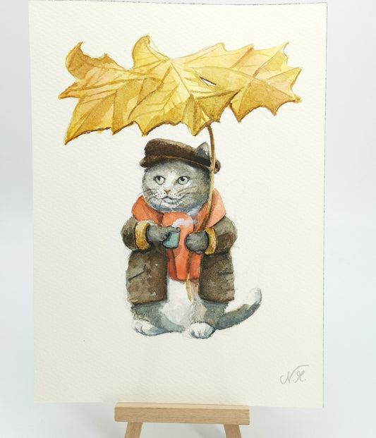 Kater Piet | Aquarell Malerei | 15x20 cm