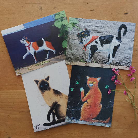 The Street Art Cats | Flensburg Norderstraße | Post Cats Set No. 4