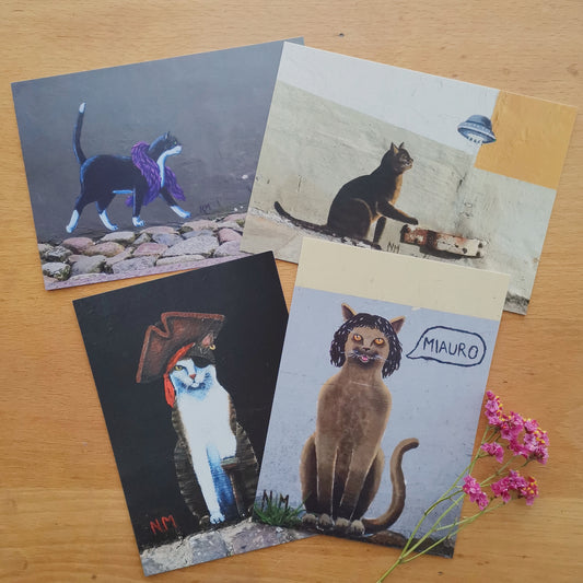 The Street Art Cats | Flensburg Norderstraße | Post Cats Set No. 3