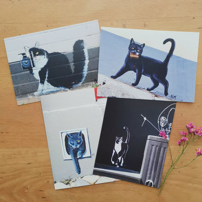 The Street Art Cats | Flensburg Norderstraße | Post Cats Set No. 2
