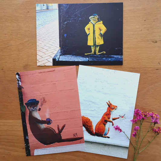 Curious Creatures | Street Art Flensburg | Postcard Set