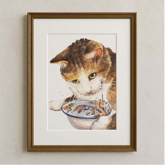 Flensburg Harbor Soup | Art Print with Mount | DIN A4