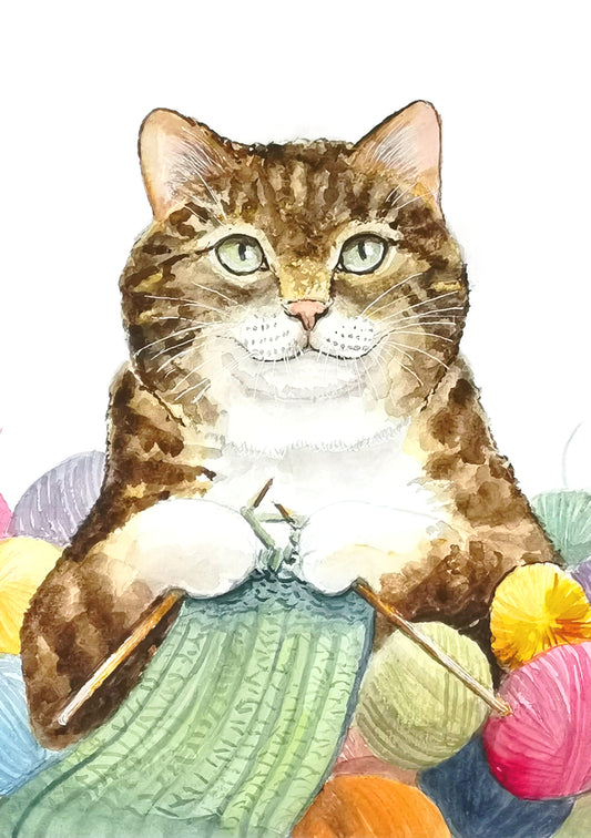 Die Knitty Kitty - Print