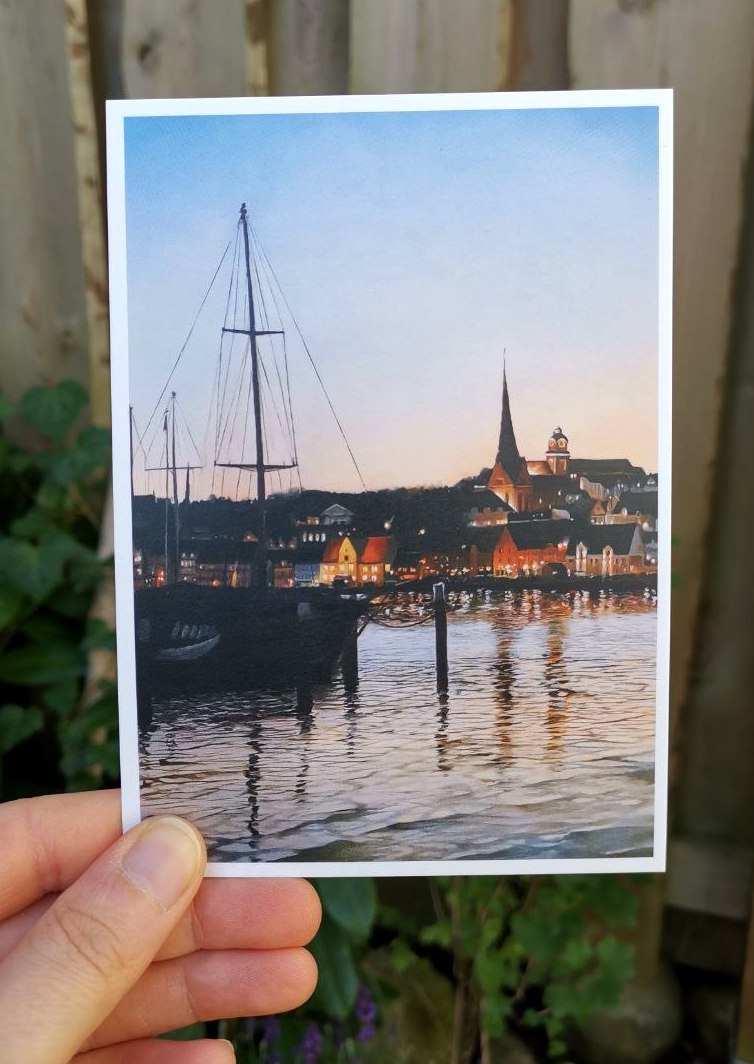 Postcard - Flensburg Harbor