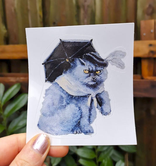 Sticker | Petuh-Tanten Katze | 8,5 x 7,5 cm |Streetart Norderstraße Flensburg